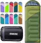 Camping Sleeping Bag, 32℉ Sleeping Bags for Adults Kids Teens Cold Weather Warm Sleeping Bag Winter for 3-4 Season Camping, Camping Gear Equipment, Traveling, and Outdoors