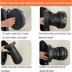 Upgraded Camp Chair,Portable Folding Stool,Folding Camp Chair,Collapsible Stool,Retractable Seat or Foot Rest,Foldable Camping Stool for Outdoor Fishing Hiking Gardening Travel BBQ -Max 400lbs (Black)