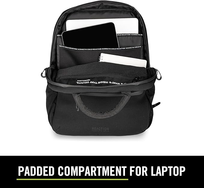 Kenneth Cole REACTION Logan Neoprene Travel 16" Laptop Backpack, Black