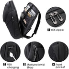 BANGE Business Smart Backpack Waterproof fit 15.6 Inch Laptop Backpack with USB Charging Port,Travel Durable Backpack