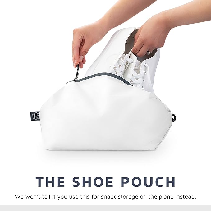 Large Compression Packing Cubes for Travel-Packing Cube Luggage Organizers 7 Piece Set for Checked Luggage-Ultralight, Expandable/Compression Bags by TRIPPED Travel Gear (White/Grey)