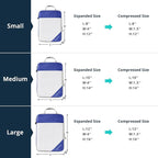 Compression Packing Cubes for Travel, Lightweight Travel Essentials, Packing Cubes Compression for Space-saving, 9 pcs, Royal Blue