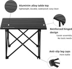 ROCK CLOUD Portable Camping Table Ultralight Aluminum Camp Table Folding Compact Beach Table for Camping Hiking Backpacking Outdoor Picnic(Reinforced Frame-Small)