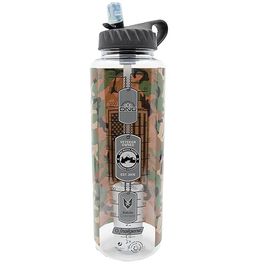 Epic Water Filters Nalgene OG Water Bottle with Filter, USA Made, BPA Free, Removes 99.99% Tap Water Contaminants, Forever Chemicals (Military Support, 48 Ounce)
