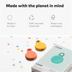 Chipolo LOOP - Rechargeable Bluetooth Tracking tag, Item Locator for Keys & Bags, Compatible with Apple Find My or Find Hub on Android, Out of Range Alerts for Android & Call Your Phone