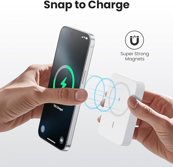 Magnetic Portable Charger 10800mah for Magsafe Battery Pack, Wireless Power Bank with 25W PD Fast Charging & LCD Display, Compatible with iPhone 16/15/14/13/12 Pro/Pro Max/Plus