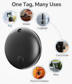 Air Tracker Tag IP67 Waterproof Bluetooth Tracker, Keychain Finder, Item Locator for Bags, Backpacks, Luggage, Pets, Wallets (Android Only Black-2)