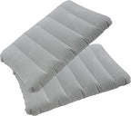 2 Pack Ultralight Inflatable Camping Pillow Squared Flocked Fabric Air Pillow for Hiking,Traveling,Napping,Desk Rest,Beach Neck Lumbar Support