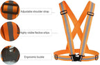 Reflective Vest Running Gear 3Pack, Adjustable Safety Vests High Visible Reflective Belt Straps