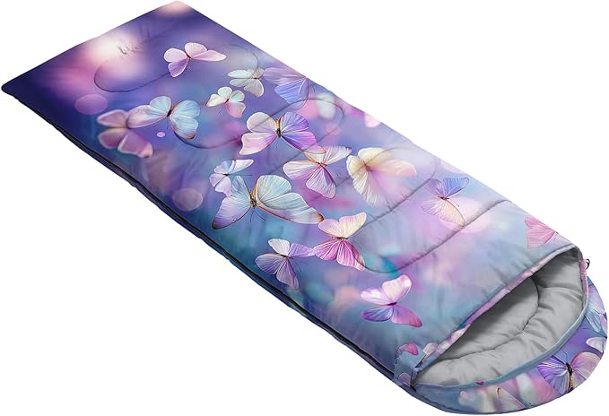 QOOMO Animals Camping Sleeping Bags,3 Season Warm & Cool Weather,Lightweight,Waterproof Sleeping Bags for Adults & Kids,Traveling,and Outdoors,Camping Gear Equipment