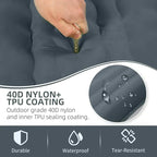 Double Sleeping Pad Camping, Self Inflating 6'' Extra-Thick 2 Person Pillow Built-in Foot Pump Waterproof Inflatable Sleeping Mat Backpacking, Tent, Hiking, Portable Camping Pad