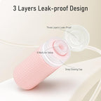 2 oz Travel Bottle Silicone Small Liquid Travel Containers 2 Pack Leak Proof TSA Approved Bottles On The Go Size Traveling Kit for Toiletries Shampoo Body Wash Skincare Lotion Women - Leather Pink