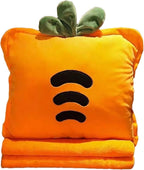 Fruit Throw Blanket and Pillow Set, Travel Blanket Compact Convenient Bed Throw Pillows with Airplane and Car Suitable for Office Nap Time (A, 67in x 39in)