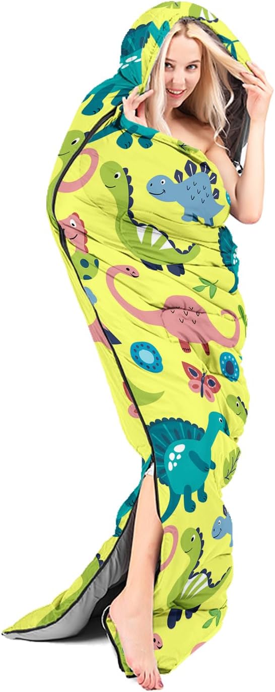 Sleeping Bags for Adults and Kids Backpacking Camping Sleeping Bags for Girls and Boys Lightweight Waterproof Cold/Warm Sleeping Bag for Season Camping Essentials Outdoor Travel with Compression Bags