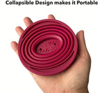 Collapsible Pour Over Coffee Dripper for Camp Coffee, Reusable Silicone Coffee Filter Holder for Camping Red