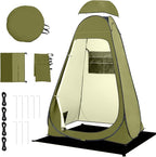 BRIAN & DANY Pop Up Shower Tent, Portable Privacy Camping Changing Tent, Camp Toilet Bathroom Pod with Rain Shelter & Windows, UPF 50+ & Waterproof, 47.2" x 47.2" x 74.8"