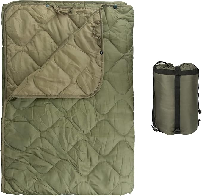 LOOGU Camo Blanket Waterproof Insulation Poncho Liner for Outdoor Camping, Hiking, Hunting, Survival, Backpacking, Picnicking