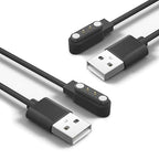 [2-Pack] Gloryfit Wacth Charger for Puqo T80/Cillso T80/Csasan T70/Matast T60 Magnetic USB Charging Cable, Compatible with T80 T70 T60 Smart Watch Charger (Black&Black)