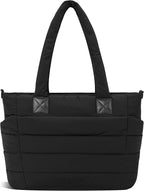 Tote Bag for Women Puffer Work Tote Handbag Large Quilted Nurse Bag with Zipper for Travel