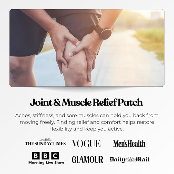 The Patch Collection® - Muscle and Joint Support Patch for Back, Neck, Shoulders, Knees, Feet Aches | Zinc Picolinate, Turmeric, Copper | Vegan & Latex Free (Pack of 15)