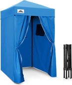 EAGLE PEAK Flex Ultra Compact 4x4 Pop-up Canopy, Sun Shelter, Changing Room, Portable Privacy Canopy Cabana for Pool, Fashion Photoshoots, or Camping, Light Blue