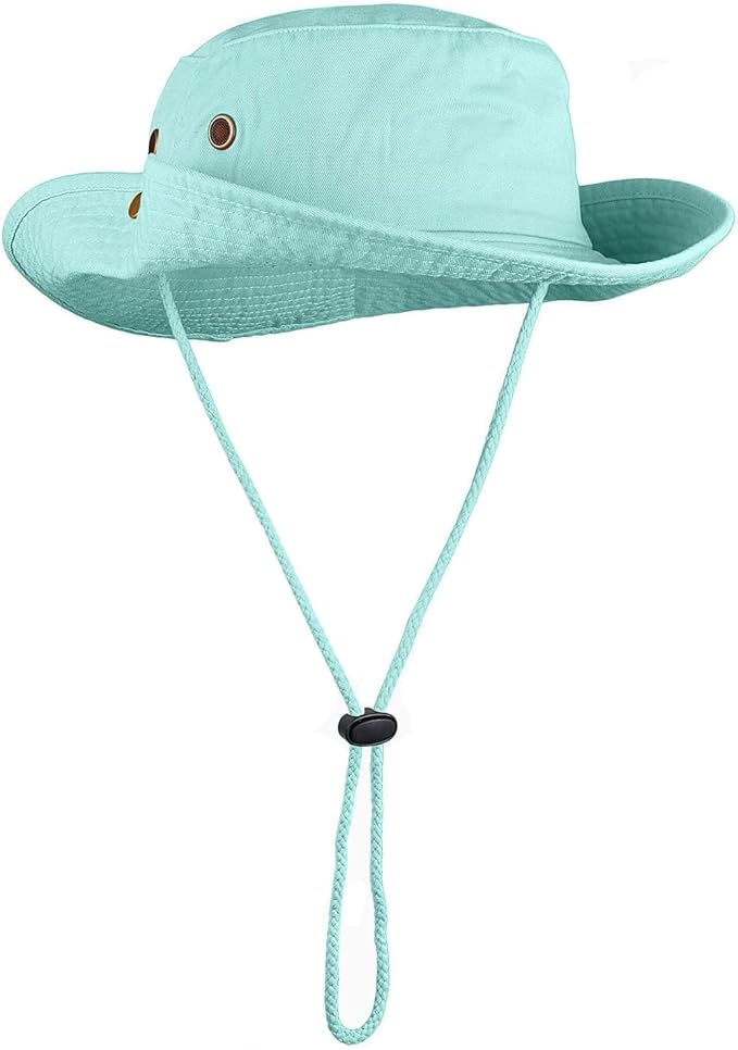 Wide Brim Hiking Fishing Safari Boonie Bucket Hats 100% Cotton UV Sun Protection for Men Women Outdoor Activities