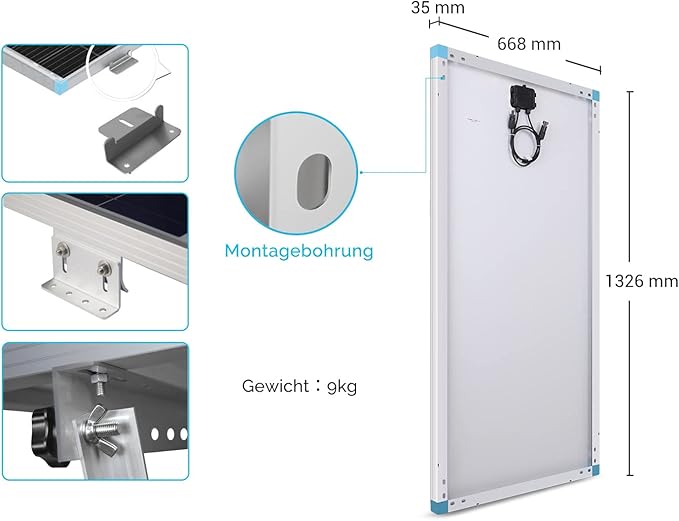 Renogy Solar Panel 175 Watt 16BB N-Type,12 Volt 175W Solar Panel 25% High-Efficiency, Ntype Solar Panels for RV Marine Cabin Roof Home Farm Battery and Other Off-Grid Applications