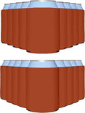 PartyPrints 1000 Pack Texas Orange Blank Can Cooler Sleeves, Customizable Bulk Can Coolers, Extra-Thick Collapsible Drink Insulator Sleeve, Beer Can Coolers for Party Beverages
