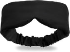 Infinity Travel - Bamboo Sleep Mask - Silky Soft Eye Mask - Comfortable - 100% Light Blocking Night - Machine Washable (Black)