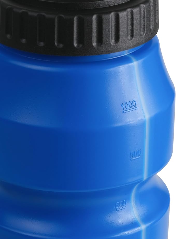 Cannon Sports 1 Liter Sports Water Bottle, BPA-Free, 34 Oz Capacity, Large Mouth, 2 lids (Straw and Squeeze), Great For Helmet Sports Such As Hockey, Lacrosse, Football, Boxing (2 Pack) (Royal Blue)