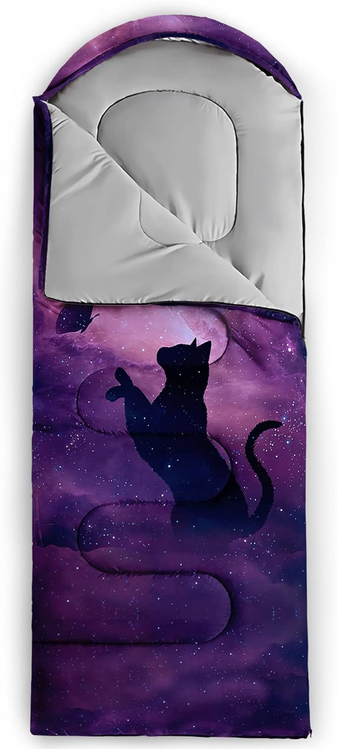 QOOMO Camping Sleeping Bags,3 Season Warm & Cool Weather,Lightweight,Waterproof Sleeping Bags for Adults & Kids,Traveling,and Outdoors,Camping Gear Equipment