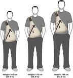 KL928 Canvas Sling Bag - Small Crossbody Backpack Shoulder Casual Daypack Rucksack for Men Women(Large Version)