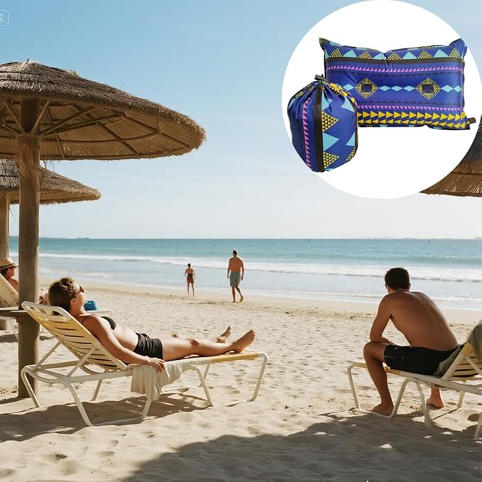 1Pack Inflatable Pillow-Camping Pillow - Air Pillows for Backpacking &Airplane,Hiking,Traveling,Neck Lumbar Support Blow Up Pillow,Compressible.