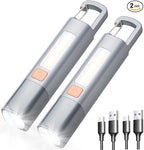 Rechargeable LED Flashlights High Lumens, 20,000 Lumens Super Bright Flashlight with USB Cable and Hook, 3 Modes, Waterproof Flash Light Handheld Powerful Flashlight for Home Camping ﻿- 2 Pack