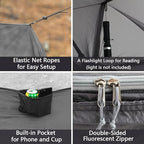 Sunyear Hammock Camping with Rain Fly Tarp and Net, Portable Camping Hammock Double Tree Hammock Outdoor Indoor Backpacking Travel & Survival, 2 Tree Straps,100% Waterproof