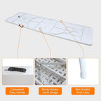 8 FT Folding Table with Carry Handle, Portable Fold-in-Half Plastic Table, Rectangle Foldable Table for Indoor/Outdoor White