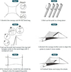 FBSPORT Beach Tent Sun Shelter, Portable Beach Shade Canopy UPF50+ with Sandbags for Outdoor Family Camping, Fishing, Backyard Fun, Picnic, 7 x 7ft