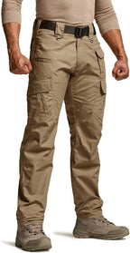 CQR Men's Tactical Pants, Water Resistant Ripstop Cargo Pants, Lightweight EDC Work Hiking Pants, Outdoor Apparel