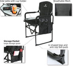 ROCK CLOUD Folding Camping Chair with Storage Pocket and Side Table Compact Portable Camp Chairs Outdoor for Camp Lawn Hiking Fishing Sports
