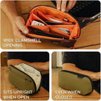 Peak Design Small Tech Pouch, Eclipse, Electronics Organizer for Travel or Everyday Carry, Origami-Style Storage, Cable Pass-Through, Weatherproof Recycled Nylon, Gear Carry Bag for Men and Women