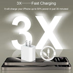 iPhone Charger Fast Charging 10FT iPhone 17 16 15 Charger 3+3Pack 20W USB C Wall Charger with 10FT USB C Cable for iPhone 17/17 Air/17 Pro/17 Pro Max/i Phone 16/15 Series, iPad Pro/AirPods