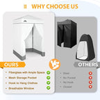 EAGLE PEAK Flex Ultra Compact 4x4 Pop-up Canopy, Sun Shelter, Changing Room, Portable Privacy Canopy Cabana for Pool, Fashion Photoshoots, or Camping, White