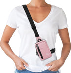 Peicees Small Crossbody Bag for Men Women Mini Sling Bag Travel Running Phone Daypack Cross Body Shoulder Bags with Keyholder