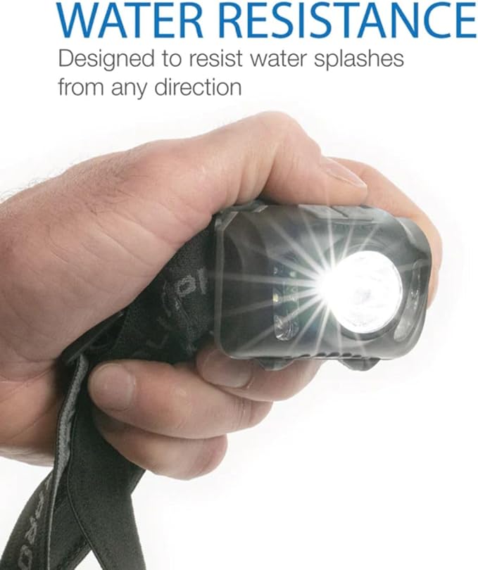 LUXPRO LP345V2 LED Headlamp - Bright 300 Lumen Head Lamp for Outdoors, Camping & Hiking - 6 Light Modes White, Green & Red Light - IPX4 Waterproof - Adjustable Headband - Batteries Included - 2 Pack