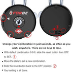 Forge Quality TSA Approved Luggage Locks for Travel Accessories, Suitcase, Pelican case, Ammo Boxes, Set Your own Combination, Zinc Alloy Body-Cable Black 2 Locks