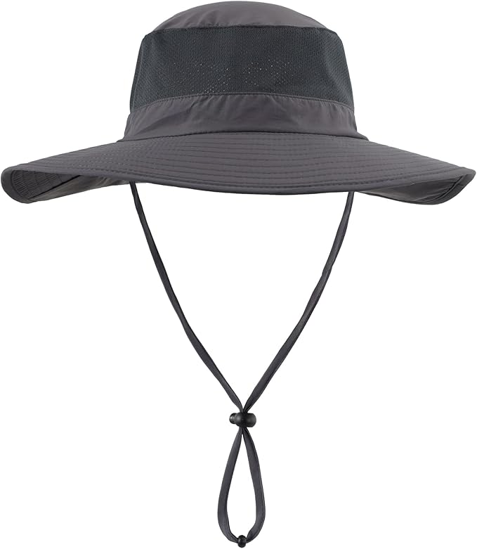 Home Prefer Outdoor UPF50+ Mesh Sun Hat Wide Brim Fishing Hat with Neck Flap Sun Hat for Men Women