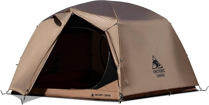 OneTigris JOVIAN 4 Person Camping Tent 3 Season Family Shelter Easy Setup Outdoor Backpacking with 2000mm Outer Rainfly, 5000mm Bottom & Waterproof Floor Mat
