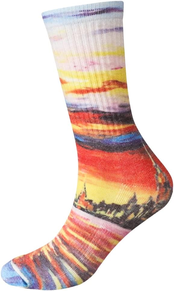 EnerWear 4 Pack Women's Merino Wool Outdoor Hiking Trail Crew Sock