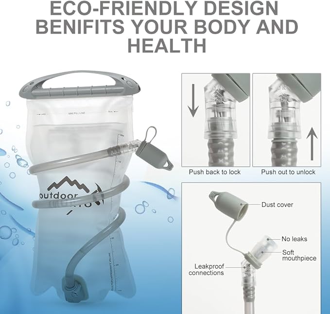 INOXTO Hydration Pack Backpack ，Water Backpack with 2L Leakproof Water Bladder, Running Hydration Vest for Man, Daypack for Cycling Motocross Climbing Trail Running