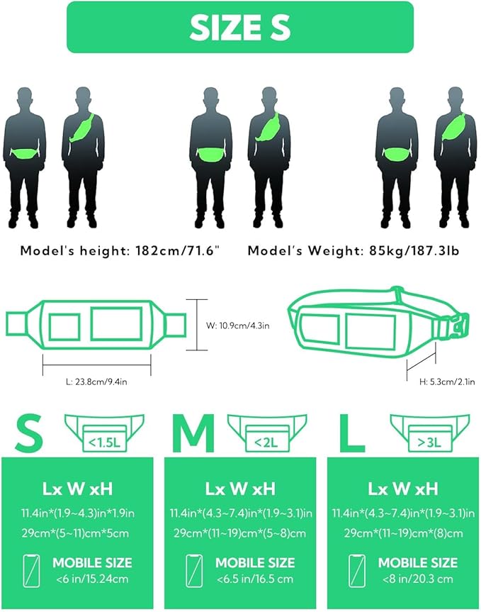 Waterfly Slim Soft Polyester Water Resistant Waist Bag Pack for Man Women Outdoors Running Climbing Carrying iPhone 5 6 Plus Samsung S5 S6 (Gray)